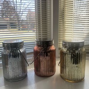 Antique looking light up canisters